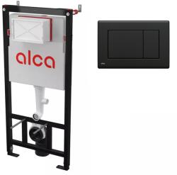 Alcadrain Set rezervor wc incastrat AM101 1120 cu clapeta de actionare M278 negru mat (AM101/1120 + M278)