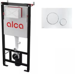 Alcadrain Set rezervor wc incastrat AM101 1120 cu clapeta de actionare M671 cromat lucios (AM101/1120 + M671)