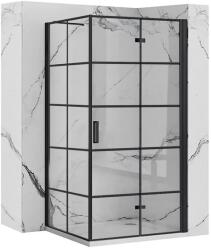 Rea Cabina de dus patrata cu usa pliabila Rea Molier 90x90 negru (KPL-K8538)