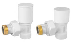 Ferro Set robineti Ferro ZGB31WH tur retur radiator coltari 1 2, , alb (ZGB31WH)