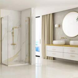 Rea Cabina de dus patrata Rea Hugo cu usa batanta 80x80 cm auriu periat (KPL-K8411)