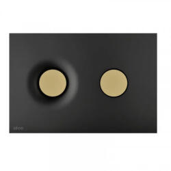 Alca Clapeta de actionare, Alcadrain, Dot. Dot. , pentru rezervor incastrat, negru auriu mat (M1978-7)