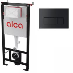 Alcadrain Set rezervor wc incastrat AM101 1120 cu clapeta de actionare M578 negru mat (AM101/1120 + M578)