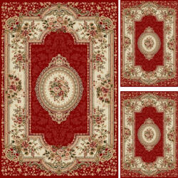 LOTOS Set 3 Covoare Lotos 571, Rosu: 2 buc. 80x150 cm, 1 buc. 200x300 cm (PACHET1-571-210) Covor