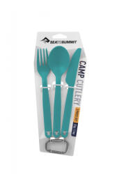 Sea to Summit Tacamuri camping - drumetie Sea To Summit Charcoal - set 3 bucati cu carabina, pacific blue (ACUTLPB)