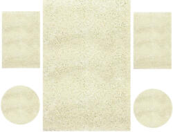 Delta Carpet Set 5 Covoare Fantasy 12500-10, Alb: 2 buc. 80x150 cm, 1 buc. 200x300 cm, 2 buc. rotunde 67 cm (PACHET2-12500-10) Covor