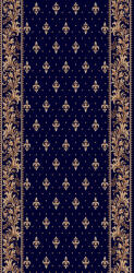 Delta Carpet Traversa Covor, Lotos 15033-810, Albastru, Latime 120 cm, Diverse Lungimi (15033-810-1210)