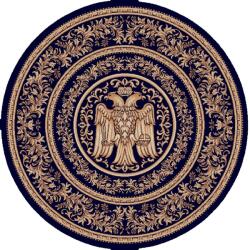 LOTOS Covor Lotos, Model Bisericesc, 15032, Albastru, Rotund, Diverse Dimensiuni, 1800 gr mp (2211698559192) Covor