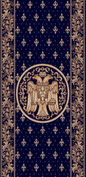 LOTOS Traversa Covor, Lotos 15032, Albastru, Model Bisericesc, Latime 120 cm, Diverse Lungimi (15032-810-124) Covor