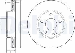 DELPHI Disc frana DELPHI BG4554C (BG4554C) - automobilus