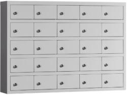  DULAP METALIC DE PERETE PENTRU VALORI CU 25 COMPARTIMENTE, 1000x200x720 mm, FIRST (96002368) Dulap arhivare