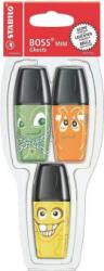 STABILO Textmarker Stabilo Boss Mini Monster, 3buc/blister (SW36009) - officeclass