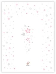 Color pelenkázó lap sík 70x50cm rózsaszín csillag - neobaby