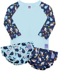 Bambinomio Uv szűrős fürdőruha szett m (7-9 kg) nautical swsetm nau