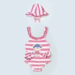 MAYORAL fürdőruha kalappal newborn girl 2v - 6-9 hó 1764-29 rosa