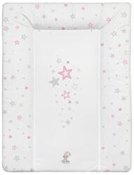 Color pelenkázó lap puha kicsi 70x50cm rózsaszín csillag - neobaby