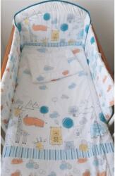 SZEKO Stúdió 3 részes baba és gyermek ágynemű garnitúra - Állat ovi kék