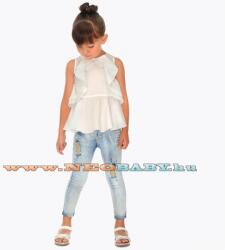 Mayoral Moda Hosszú szárú farmernadrág /-fantasie- koptatott 6g - 3 év 3503 - 45