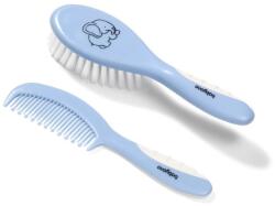 Babyono fésű-kefe puha sörtékkel kék 570/04