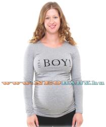 R&d Feliratos kismama felső hu (s) 01854/szürke-its a boy!