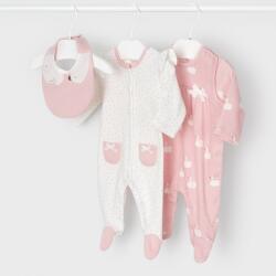 Mayoral Moda Lányka rugdalózó szett előkével 2db-os / babyrosa - newborn girl/2c - 0-1 hó 2609-55