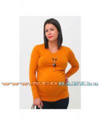 R&d Hosszú ujjú, v nyakú kismama felső (l) 01647 / mustár