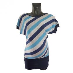 Mommystyle Rövid ujjú kismama felső denevér (m) - kék