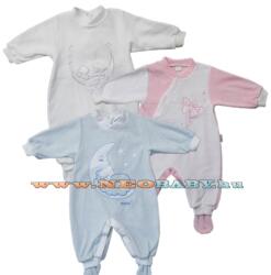 Trimex Plüss hosszú ujjú rugdalózó 68-as fehér