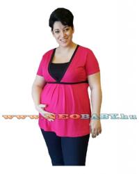 R&d Bogi kismama felső rövid ujjú (2xl) 01768 /pink-fekete