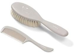 Babyono fésű-kefe természetes szuperpuha sörtékkel szürke 568/03 - neobaby