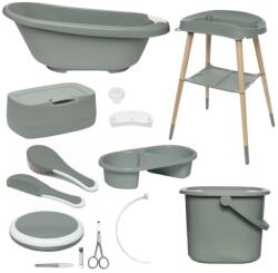 bébé-jou Sense plus 8 részes digitális babakád és kádállvány fürdető szett breeze green b428930