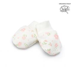 Kenguru Gold Organikus pamut kesztyű ekrü virág mintás 50-56-es méret / 1841