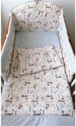 SZEKO Stúdió 3 részes baba és gyermek ágynemű garnitúra - rozi róka