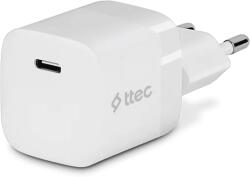 Ttec SmartCharger hálózati töltő USB-C csatlakozással 30W PD, fehér (2SCP03B) (2SCP03B)