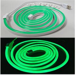 Baterie Centrum Bandă LED flexibilă NEON LED/5V 1, 8 m verde (BC0572)