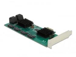 Delock PCI Express x1 - 8 portos SATA kártya (90072) (90072) - aqua