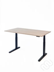  Állítható Asztal - InspiDesk Pro - Akác 158x80 cm lap - Rejtett vezérlő - Fekete láb