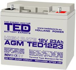 TED Electric Acumulator UPS TED Electric 12V High Rate, 23Ah F3 (A0112388)