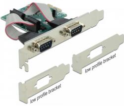 Delock PCI Express Kártya - 2 x RS-232 soros csatlakozó (90007)