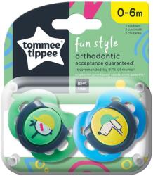 Tommee Tippee Suzete Tommee Tippee - Fun Style, 0-6 m, pasăre/câine, 2 buc (TT.0083.004)