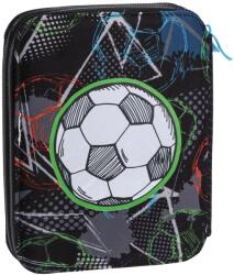 Play Penar școlar echipat Play Grande - Football, 2 fermoare (101362) Penar