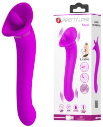 Pretty Love Stimulator Faust 12 Moduri Vibratii + 12 Moduri Licking, Silicon, Usb, Mov, 21.9 cm Vibrator