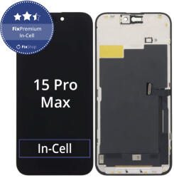 Apple iPhone 15 Pro Max - LCD Kijelző + Érintőüveg + Keret In-Cell FixPremium