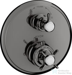Hansgrohe Axor Montreux termosztátos színkészlet falsík alatti szereléshez elzáró-és váltószeleppel, polírozott fekete króm 16820330 (16820330)