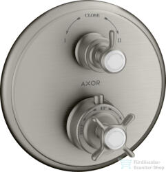 Hansgrohe Axor Montreux termosztátos színkészlet falsík alatti szereléshez elzáró-és váltószeleppel, rozsdamentes acél hatású 16820800 (16820800)
