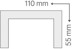ANRO KCS-121/E Kábelcsatorna, fűtéscső, gázcső takaró díszléc (KCS-121/E XPS)