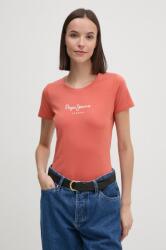 Pepe Jeans t-shirt NEW VIRGINIA SS N női, narancssárga, PL505202 - narancssárga XXS