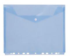 D. rect Mapa A4 plastic transparent albastru cu capsa si perforatii D. Rect (LV110545) - dacris