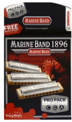 Hohner Marine Band 1896 Pro-Pack szájharmonika sztett (C, G, A) - r55hangszerbolt - 39 200 Ft
