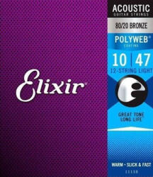 Elixir POLYWEB 11150 12 húros bronz akusztikus gitárhúr készlet